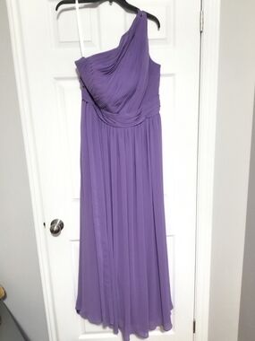 Azazie Lilac One-Shoulder Gown